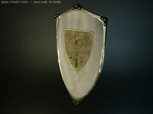 charlemagne polished shield 3D Model