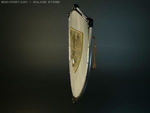 charlemagne polished shield 3D Model