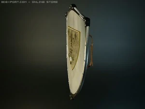 charlemagne polished shield 3D Model
