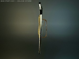 charlemagne polished shield 3D Model