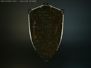 charlemagne polished shield 3D Model