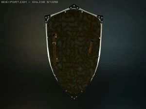 charlemagne polished shield 3D Model