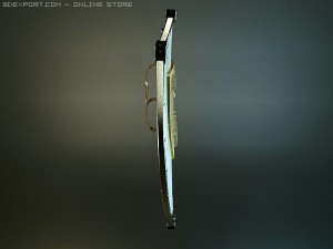 charlemagne polished shield 3D Model