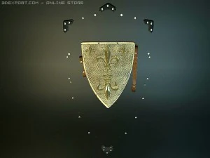 charlemagne polished shield 3D Model
