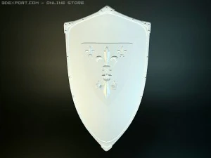 charlemagne polished shield 3D Model