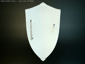 charlemagne polished shield 3D Model