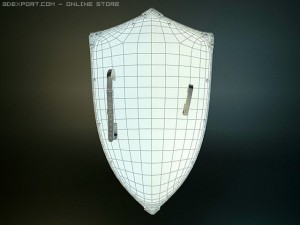 charlemagne polished shield 3D Model