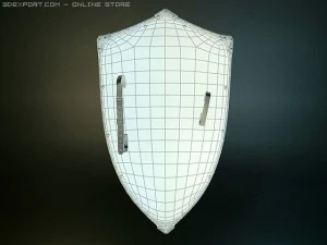 charlemagne polished shield 3D Model