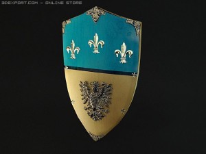 super pack historical shields Modèle 3D