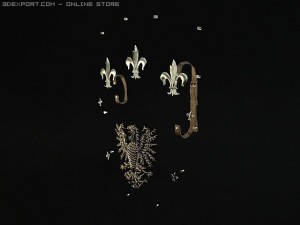 super pack historical shields Modèle 3D