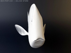 blue tang fish Model 3D