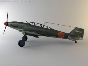 aichi japanese plane 3D-Modell