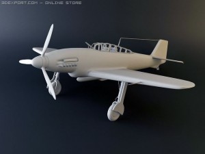 aichi japanese plane 3D-Modell