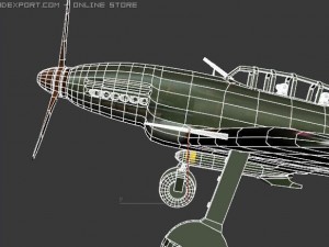 aichi japanese plane 3D-Modell