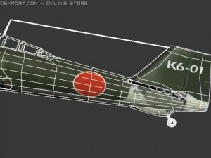 aichi japanese plane 3D-Modell