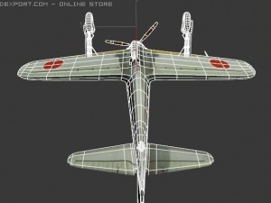 aichi japanese plane 3D-Modell