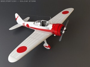ki 27 japanese wwii plane 3D Model