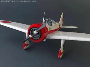 ki 27 japanese wwii plane 3D Model