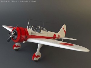 ki 27 japanese wwii plane 3D Model