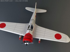 ki 27 japanese wwii plane 3D Model