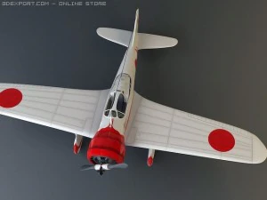 ki 27 japanese wwii plane 3D Model