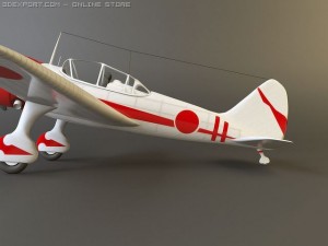 ki 27 japanese wwii plane 3D Model