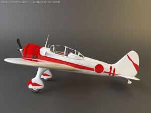 ki 27 japanese wwii plane 3D Model