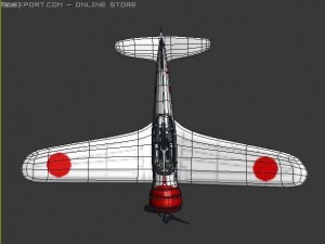 ki 27 japanese wwii plane 3D Model