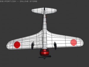 ki 27 japanese wwii plane 3D Model