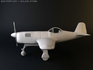 bell xp 77 wwii plane 3D Модель