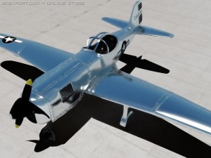 bell xp 77 wwii plane 3D Модель
