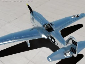 bell xp 77 wwii plane 3D Model