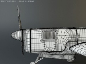 bell xp 77 wwii plane 3D Модель