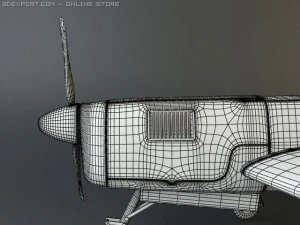 bell xp 77 wwii plane 3D Model