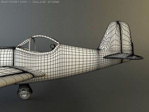 bell xp 77 wwii plane 3D Модель
