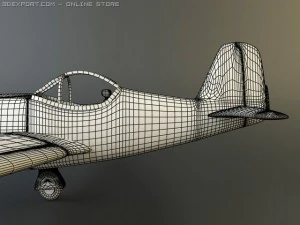 bell xp 77 wwii plane 3D Model