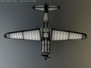 bell xp 77 wwii plane 3D Модель