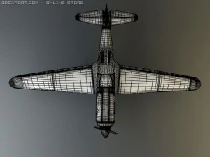 bell xp 77 wwii plane 3D Model