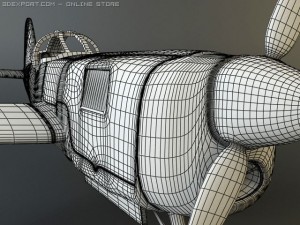 bell xp 77 wwii plane 3D Модель