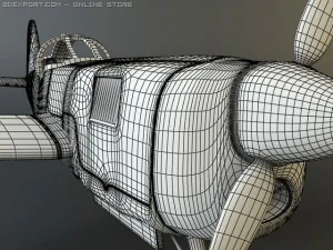 bell xp 77 wwii plane 3D Model