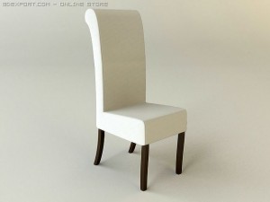 dining table and chairs 3D 模型