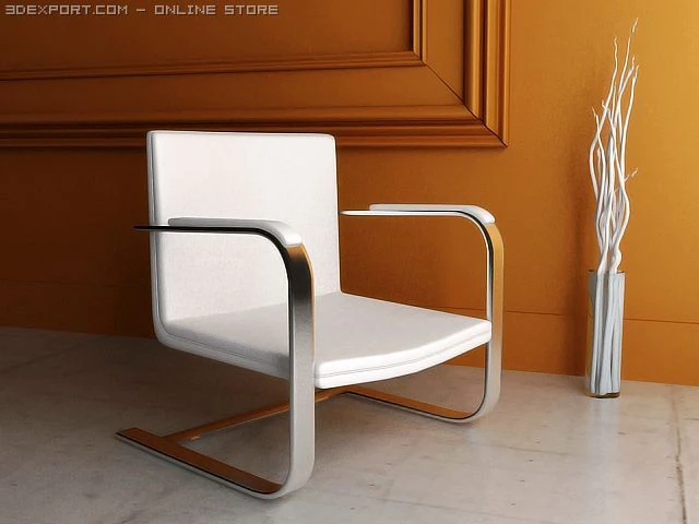 contemporary armchair 3D Model .c4d .max .obj .3ds .fbx .stl .blend 