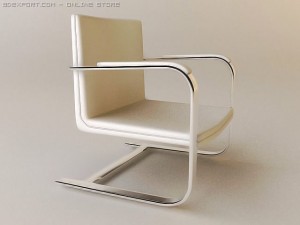 contemporary armchair 3D 模型