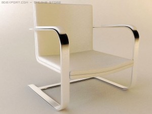 contemporary armchair 3D 模型