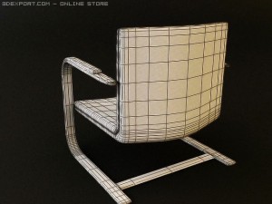 contemporary armchair 3D 模型