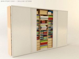 wardrobe with clothing Modelo 3D