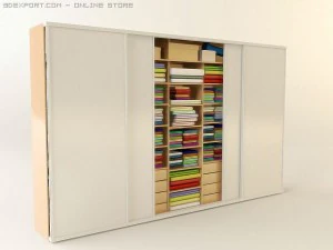 wardrobe with clothing 3D Model
