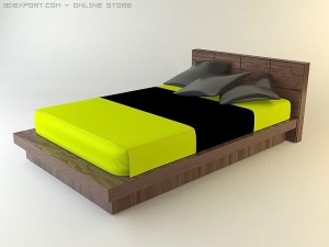 bedroom scene contemporary 3D Модель