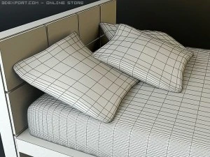 cena do quarto contempor&acirc;nea Modelo 3D