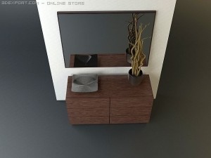 bedroom scene contemporary 3D Модель